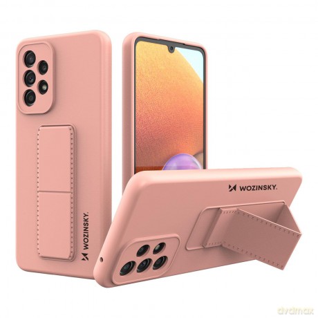 Wozinsky Kickstand Case silikonowe etui z podstawką etui Samsung Galaxy A33 5G różowe