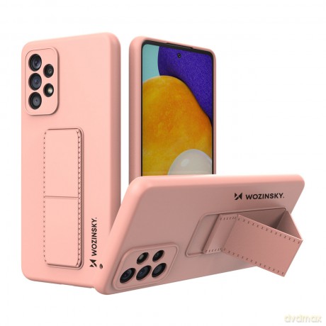 Wozinsky Kickstand Case silikonowe etui z podstawką etui Samsung Galaxy A53 5G różowe