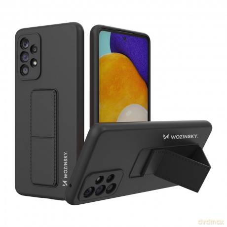 Wozinsky Kickstand Case silikonowe etui z podstawką etui Samsung Galaxy A73 czarne