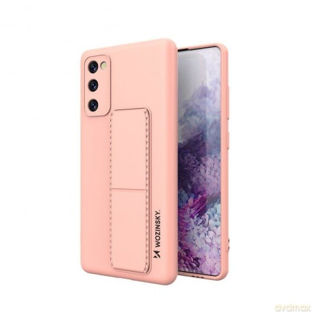 Wozinsky Kickstand Case silikonowe etui z podstawką etui Samsung Galaxy S20 FE 5G różowe