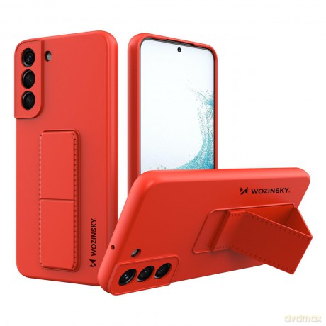 Wozinsky Kickstand Case silikonowe etui z podstawką etui Samsung Galaxy S22 czerwone