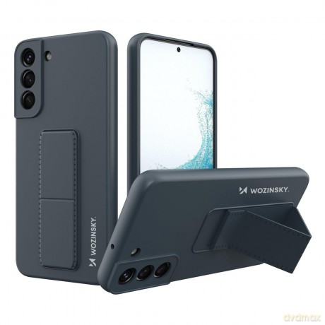 Wozinsky Kickstand Case silikonowe etui z podstawką etui Samsung Galaxy S22 granatowe