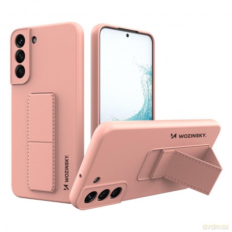 Wozinsky Kickstand Case silikonowe etui z podstawką etui Samsung Galaxy S22 różowe