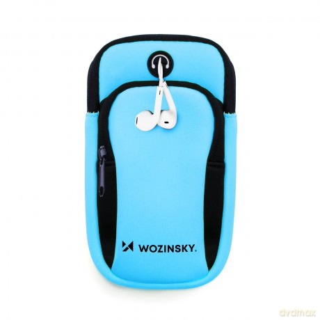 Wozinsky opaska na telefon do biegania armband niebieska (WABBL1)