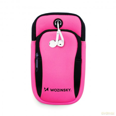 Wozinsky opaska na telefon do biegania armband różowa (WABPI1)