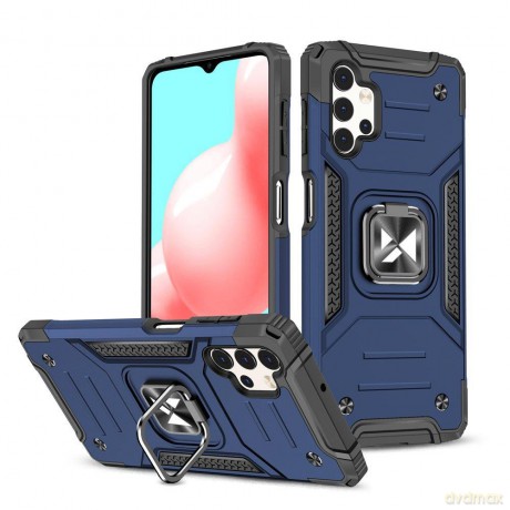 Wozinsky Ring Armor pancerne hybrydowe etui pokrowiec + magnetyczny uchwyt Samsung Galaxy A23 niebieski