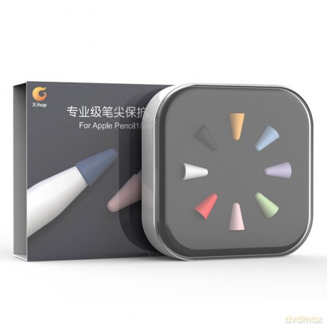 Zestaw 8x nakładki na końcówkę rysika do Apple Pencil 2/1 różne kolory