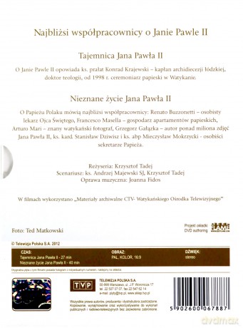 Złota Kolekcja Jan Paweł II album 7: Nieznane życie Jana Pawła II (digipack) [DVD]
