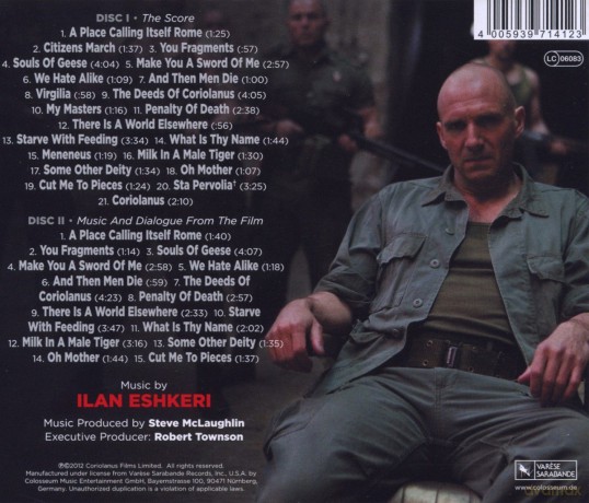 Coriolanus soundtrack (Kuriolan) [2CD]