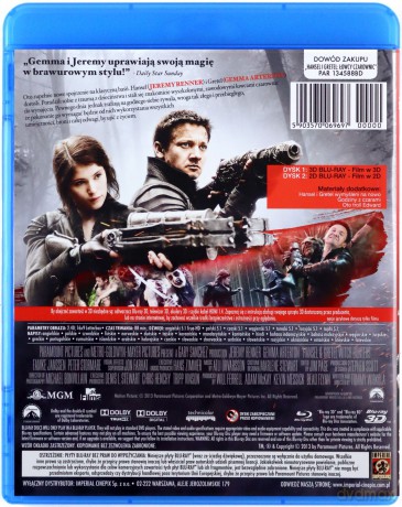 Hansel i Gretel: Łowcy czarownic 3D [Blu-Ray]+[Blu-Ray 3D]