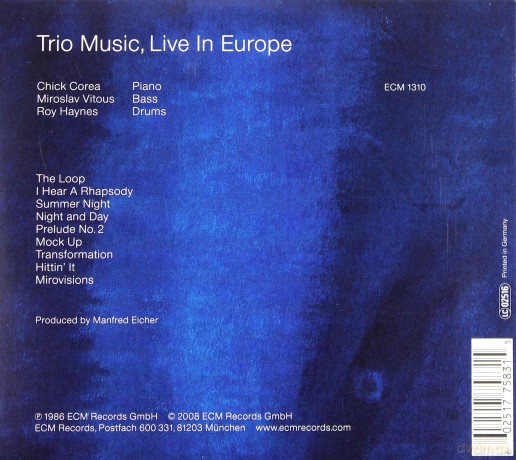 Chick Corea: Trio Music Live In Europe (Touchstones) [CD]