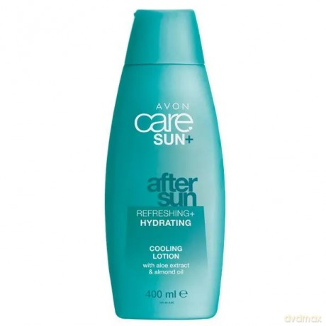 Avon Moisturizing body lotion after sunbathing with aloe and almond oil Care Sun+ (Cooling Lotion) 400 ml