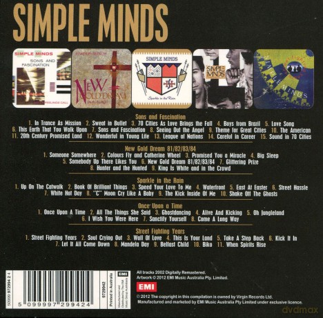 Simple Minds: 5 Album Set [5CD]