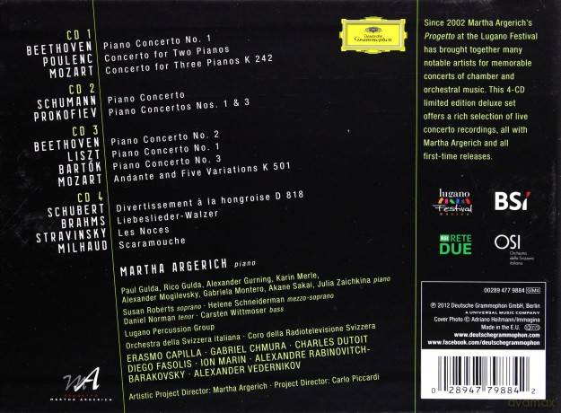 Martha Argerich: Lugano Concertos 2002-2010 [4CD]