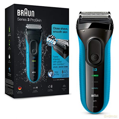 Braun Rechargeable plate electric shaver Series 3 3010s W&D