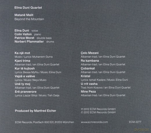 Elina Dunin Quartet: Matane Malit [CD]