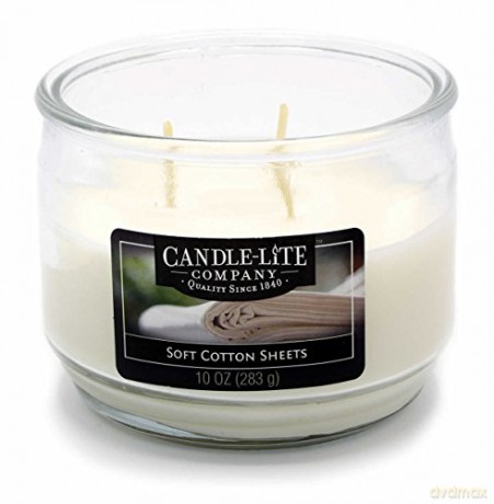 Candle Lite Scented candle with three wicks Soft White Cotton 283 g