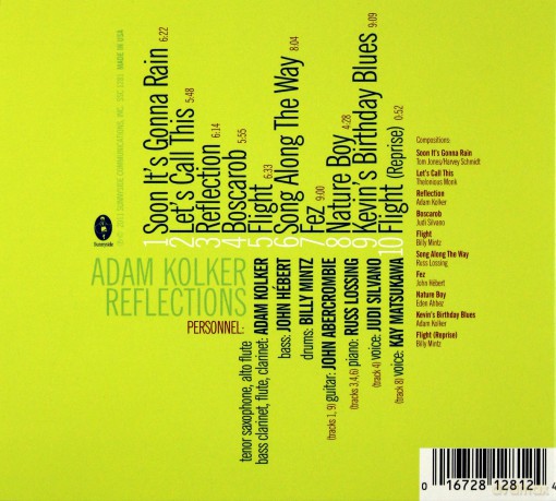 Adam Kolker: Reflections [CD]