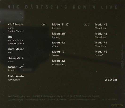 Nik Bartsch's Ronin: Live [2CD]