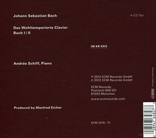 Andras Schiff: Bach: Das Wohltemperierte Clavier [4CD]
