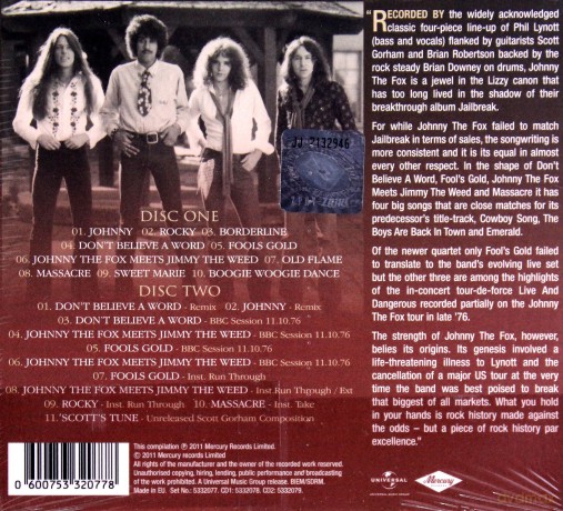Thin Lizzy: Johnny The Fox (Deluxe) [2CD]