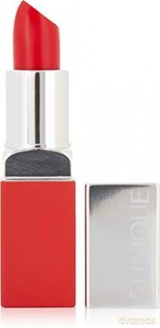 Clinique Hydrating Lipstick with Matting Effect + Base (Pop Matte Lip Color + Primer) 3.9 g - Shade: 03 Ruby Pop