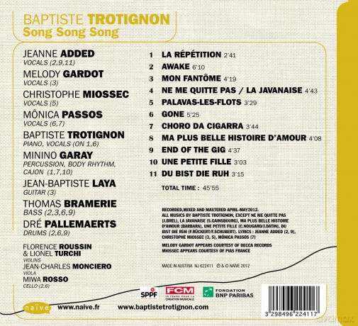 Baptiste Trotignon: Song Song Song [CD]