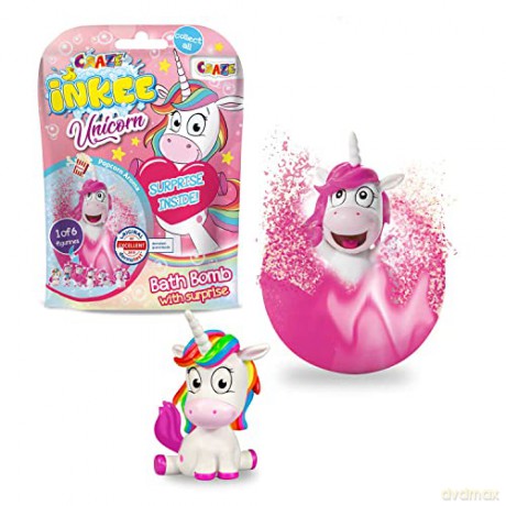 Craze Šumivá bomba do koupele Unicorn Inkee (Surprise Bath Bomb) 1 ks