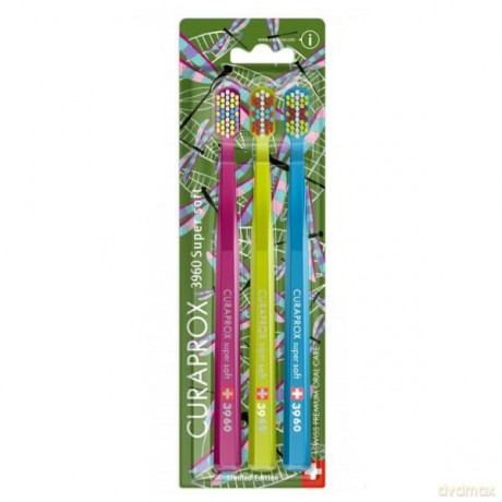 Curaprox Extra soft toothbrush 3960 Super Soft Dragon Fly 3 pcs