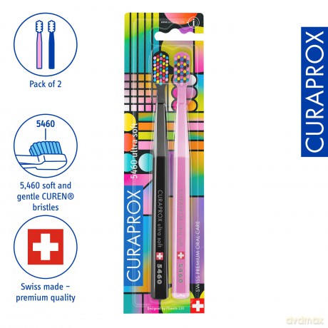 Curaprox Ultra fine toothbrush CS 5460 Duo 80`s Edition 2 pcs