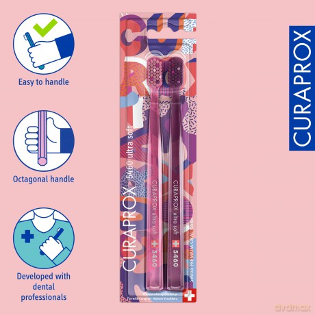 Curaprox Very fine toothbrush 5460 Ultra Soft Duo Fun Edition 2 pcs
