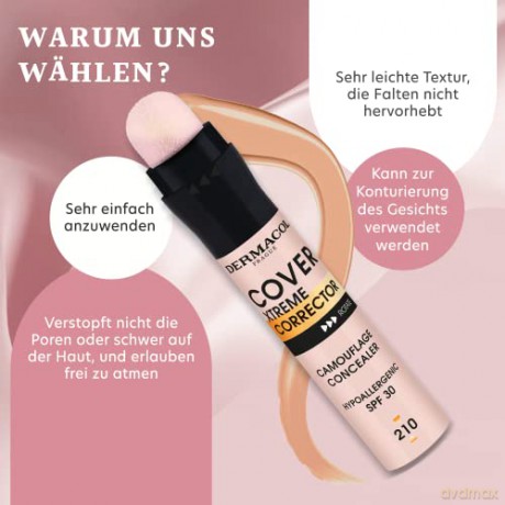 Dermacol Cover Xtreme SPF 30 (Camouflage Concealer) 8 g - Shade: 221