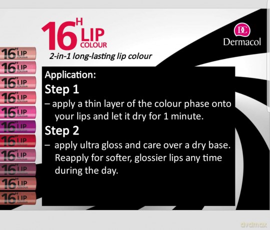 Dermacol Long-lasting lip color and gloss 2in1 16h Lip Colour - Shade: 18