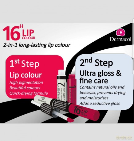 Dermacol Long-lasting lip color and gloss 2in1 16h Lip Colour - Shade: 18
