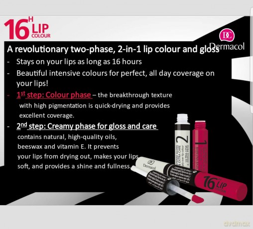 Dermacol Long-lasting lip color and gloss 2in1 16h Lip Colour - Shade: 18