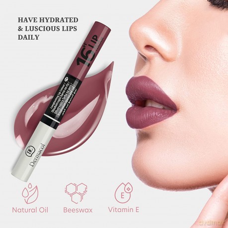 Dermacol Long-lasting lip color and gloss 2in1 16h Lip Colour - Shade: 22