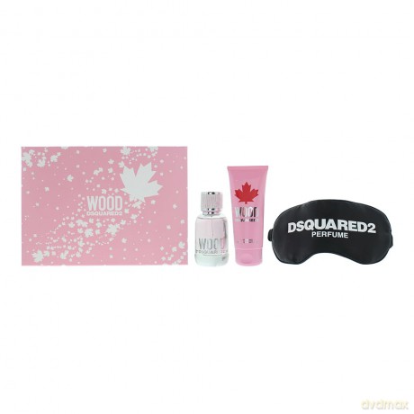 DsquaredÂ˛ Wood For Her - woda toaletowa 50 ml + shower gel 100 ml + sleeping mask