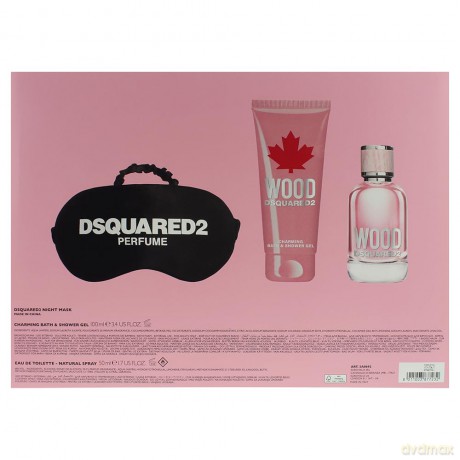 DsquaredÂ˛ Wood For Her - woda toaletowa 50 ml + shower gel 100 ml + sleeping mask