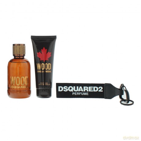 DsquaredÂ˛ Wood For Him - woda toaletowa 100 ml + shower gel 100 ml + keychain