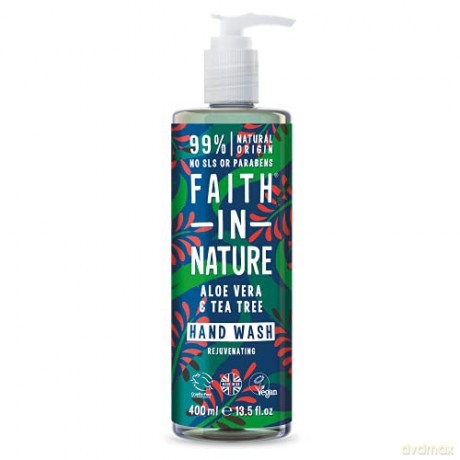 Faith in Nature Liquid antibacterial hand soap Aloe vera and tea tree (Hand Wash) 400 ml