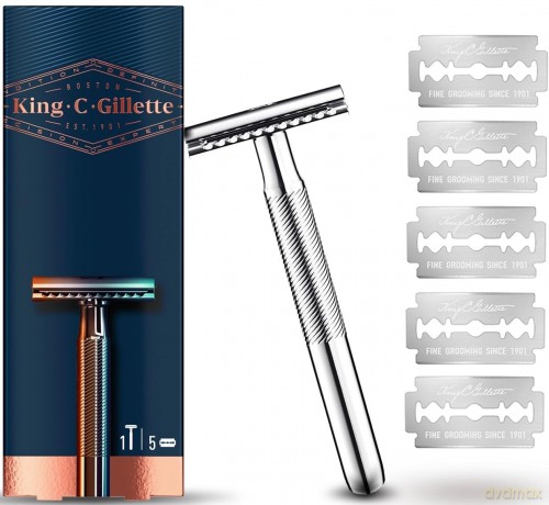 Gillette King shaver (Double Edge Safety Razor) + razors 5 pcs