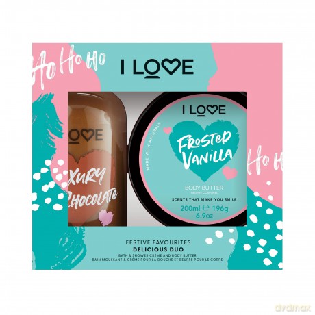 I Love Delicious Duo Gift Box Festive Favorites body care gift set