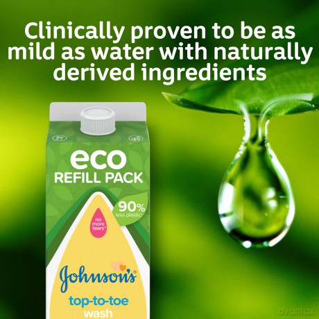 Johnson´s Washing gel for body and hair (Top-to-Toe Wash) - spare refill 1000 ml