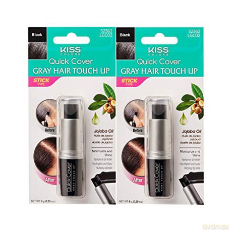 KISS (Quick Cover Gray Hair Touch Up Stick) 6 g - Shade: Black