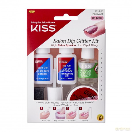 KISS Salon Dip Glitter Manicure Set (Glitter Kit)