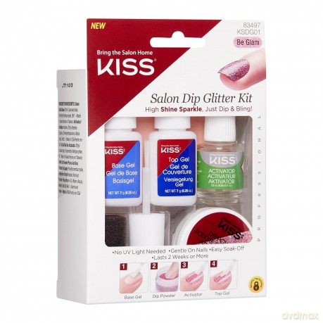 KISS Salon Dip Glitter Manicure Set (Glitter Kit)