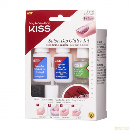 KISS Salon Dip Glitter Manicure Set (Glitter Kit)