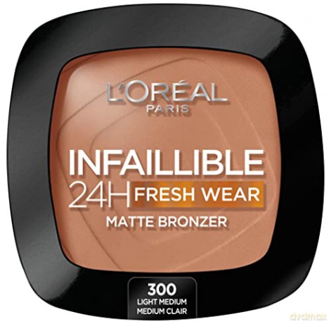 L´Oréal Paris Soft matte bronzer Infaillible 24H Fresh Wear (Matte Bronze r) 9 g - Shade: 300 Light Medium