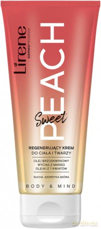 Lirene Regenerating cream for body and skin Sweet Peach Mind and Body (Regenerating Cream) 200 ml