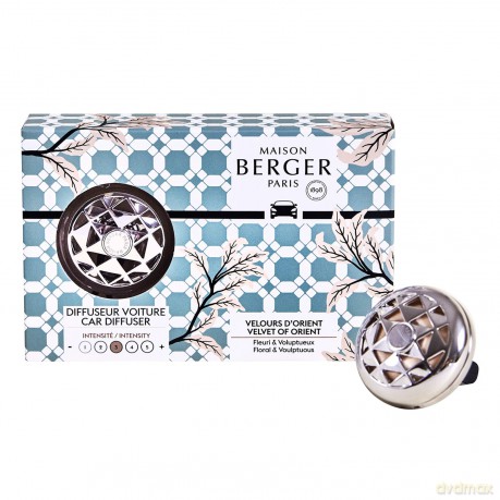 Maison Berger Paris Gift set car diffuser Adagio silver + velvet refill from Orient
